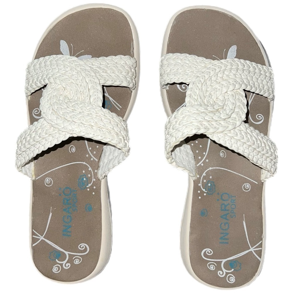 INGARO Sport - White Woven Cloth Sandals - Women’s Size 7 - Picture 4 of 8
